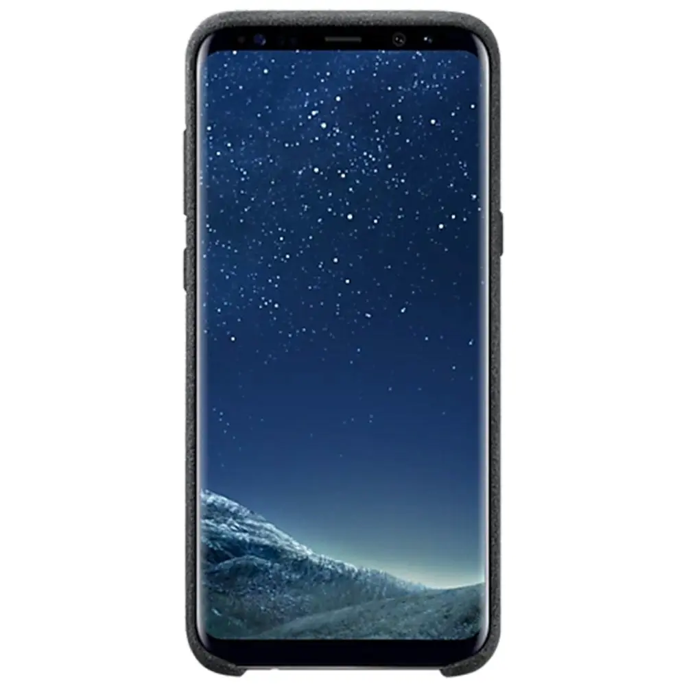 Samsung Galaxy S8+ Alacantara cover - Dark Grey