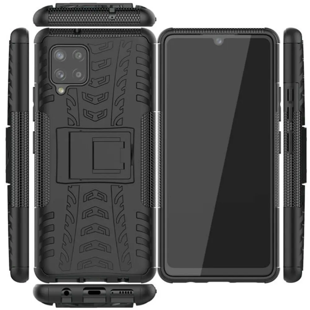 Touch Case with Stand for Galaxy A42 5G 6.6" - Black