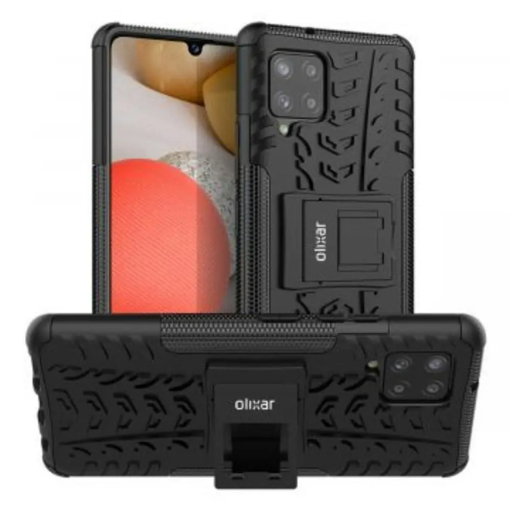 Touch Case with Stand for Galaxy A42 5G 6.6" - Black