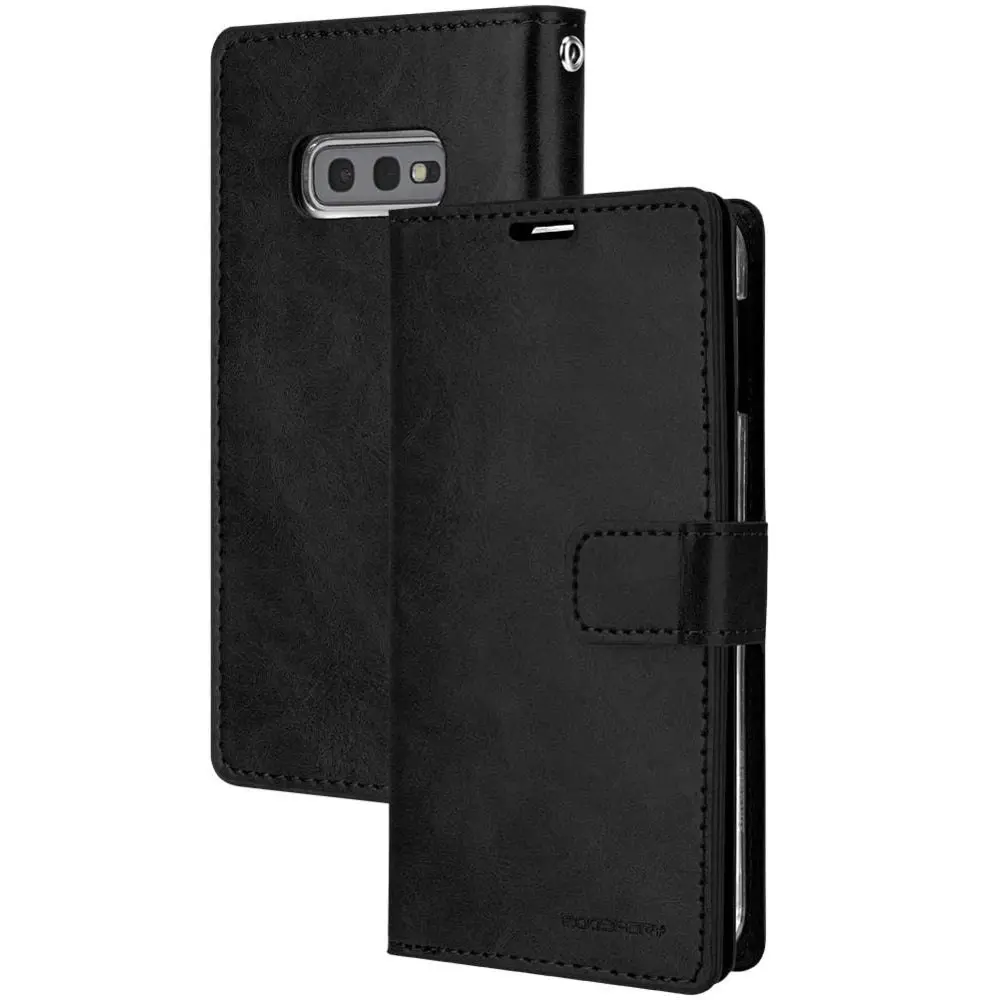 Mansoor Diary Case with Card Slot for Galaxy S10e 5.8" - Black