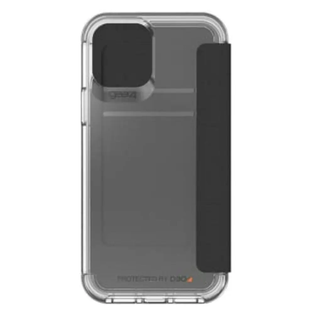 Gear4 Wembley Flip Case for iPhone 12/12 Pro 6.1" - Black/Clear