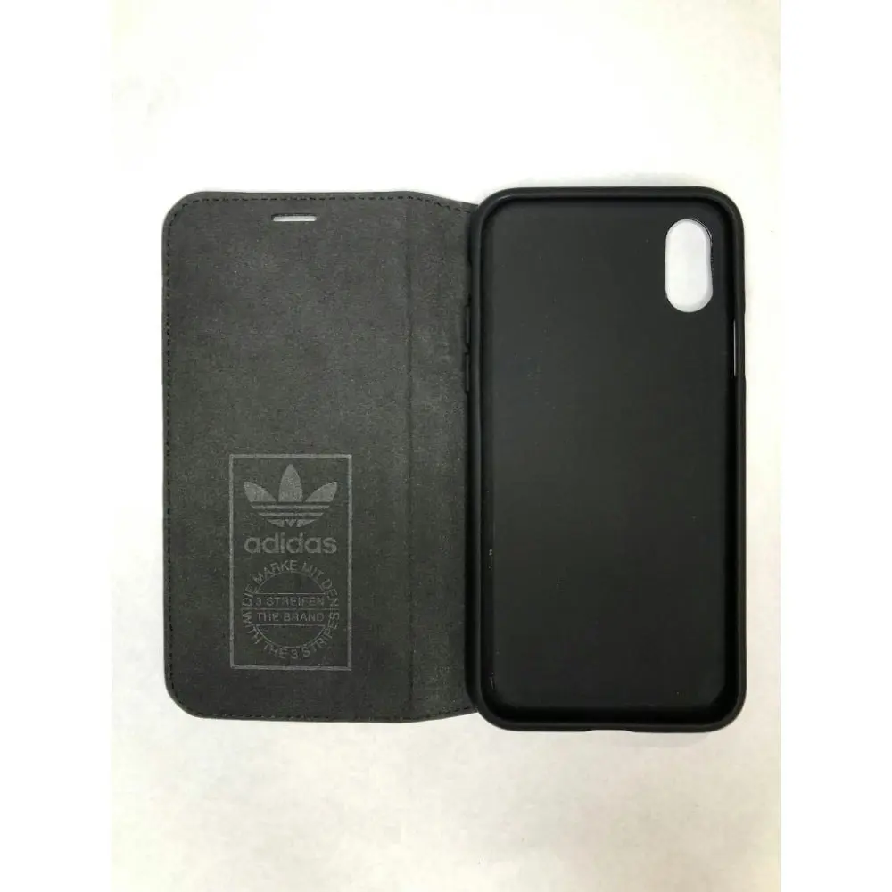 Adidas Original Booklet Case For iPhone X - Black / White