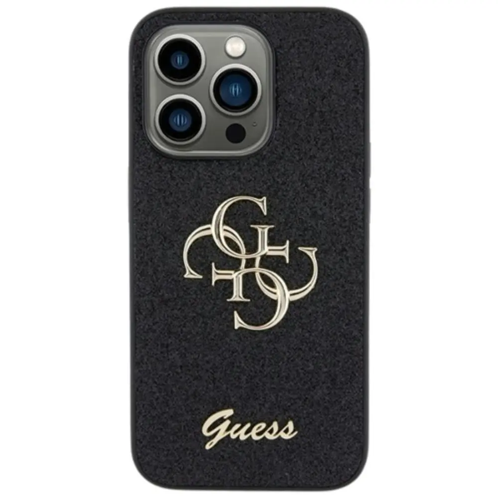 Guess Glitter Case For iPhone 15 Pro 6.1" - Black