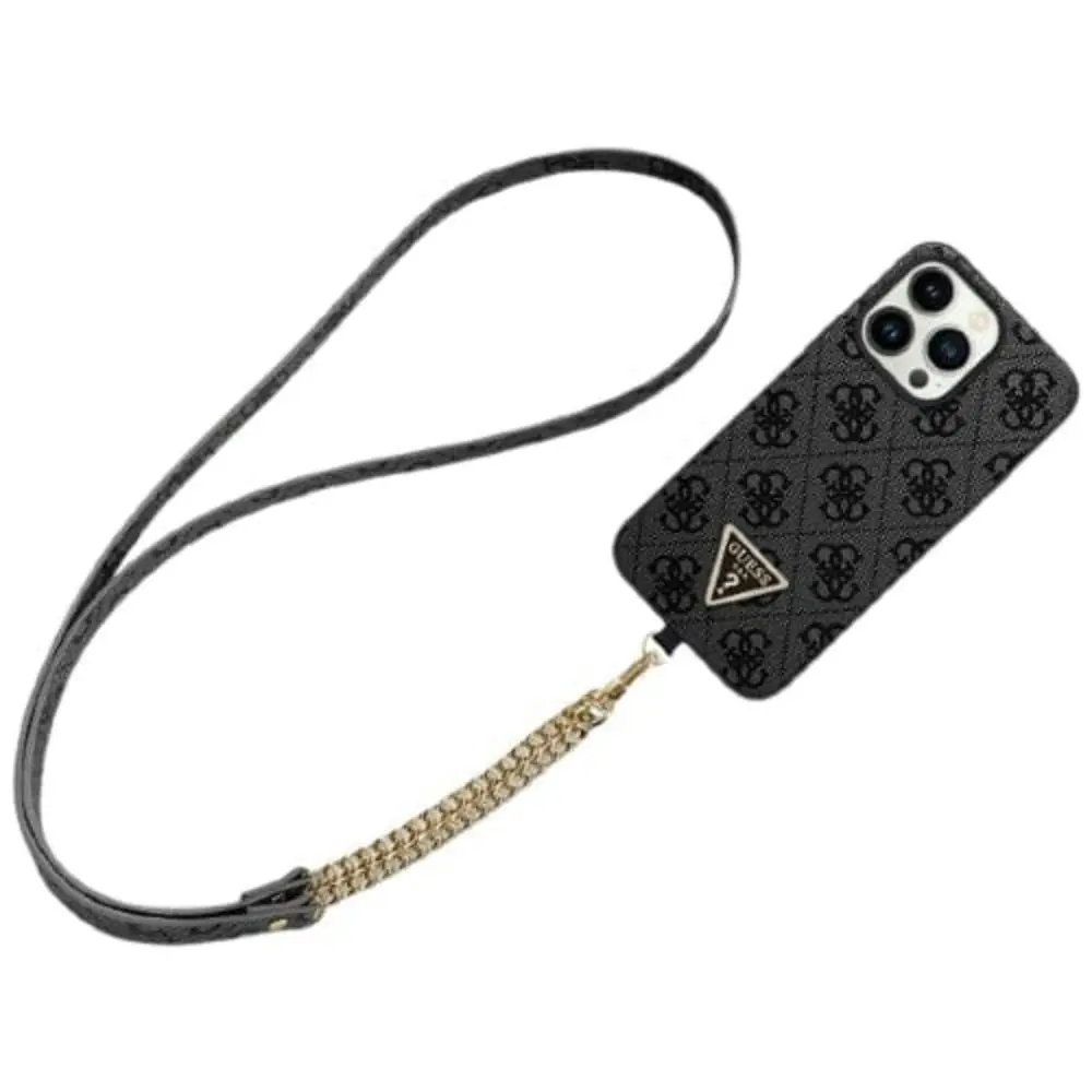 Guess Diamond Cross Body For iPhone 15 Pro 6.1" - Black