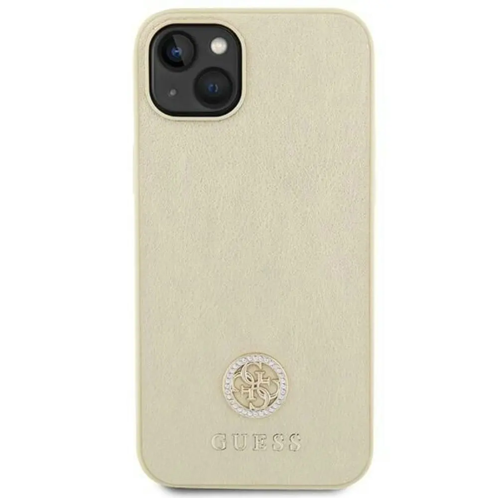 Guess Diamond Smooth Case For iPhone 15 6.1" - Gold