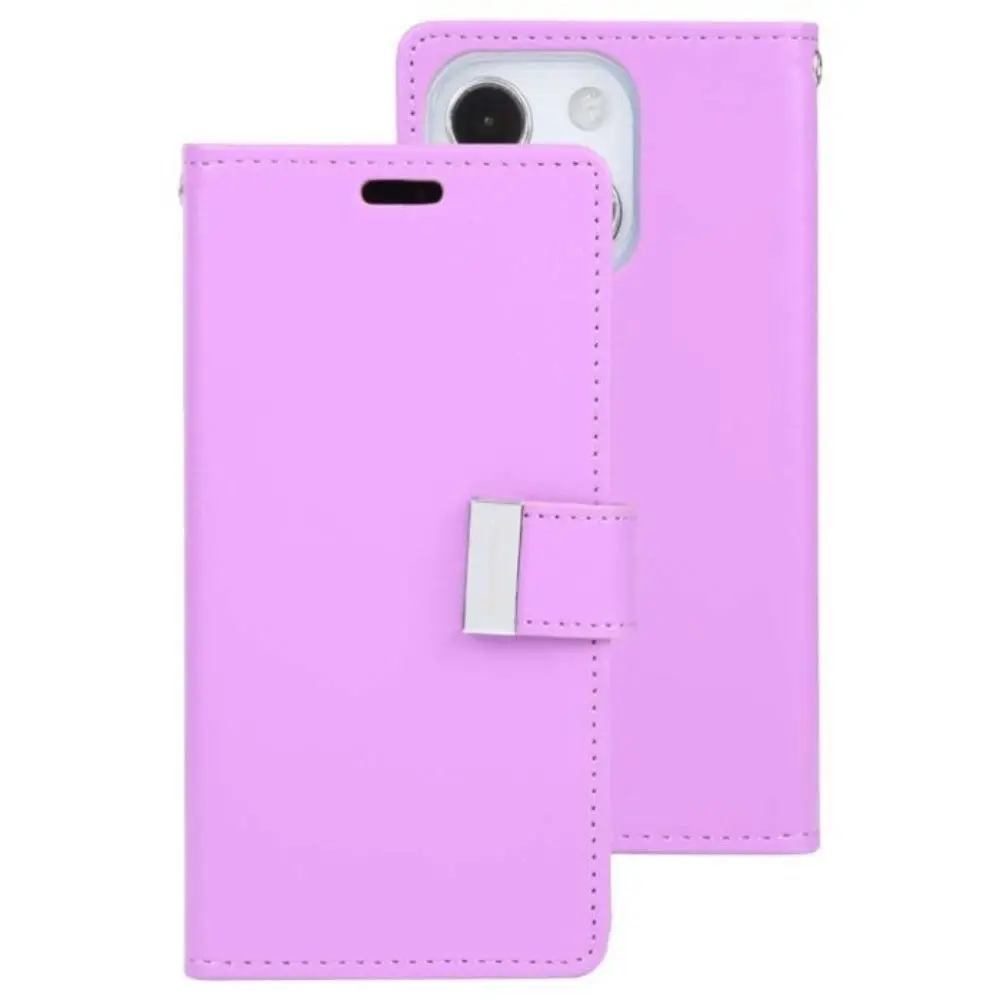 Goospery Rich Diary With Card Slot Book Case For iPhone Xs Max - Purple