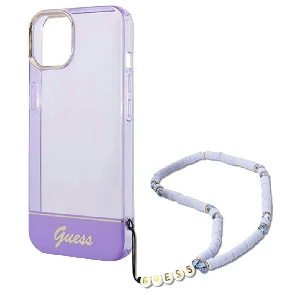 Guess Double Layer Case With Strap For iPhone 14 6.1" - Purple