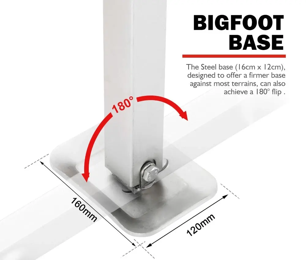 2x 400MM Corner Legs Drop Down W/Handle Steel Base 1200LBS