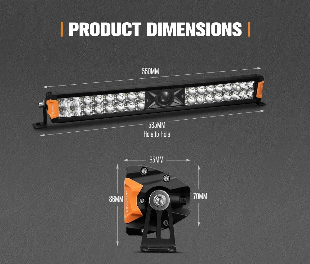 Rigel Series 22'' Osram Laser LED Light Bar 1Lux @ 1,016m 9,650 Lumens