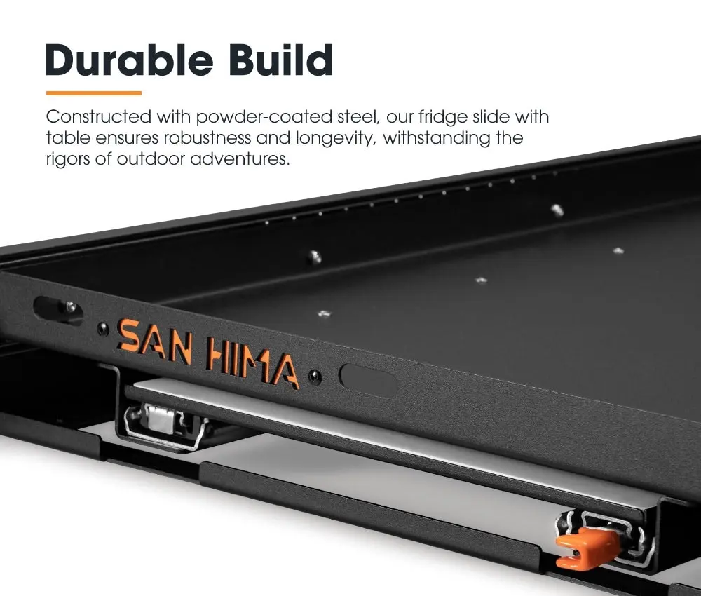 San Hima 75L Fridge Slide With Extendable Table Cutting Board 90KG Caravan Parts
