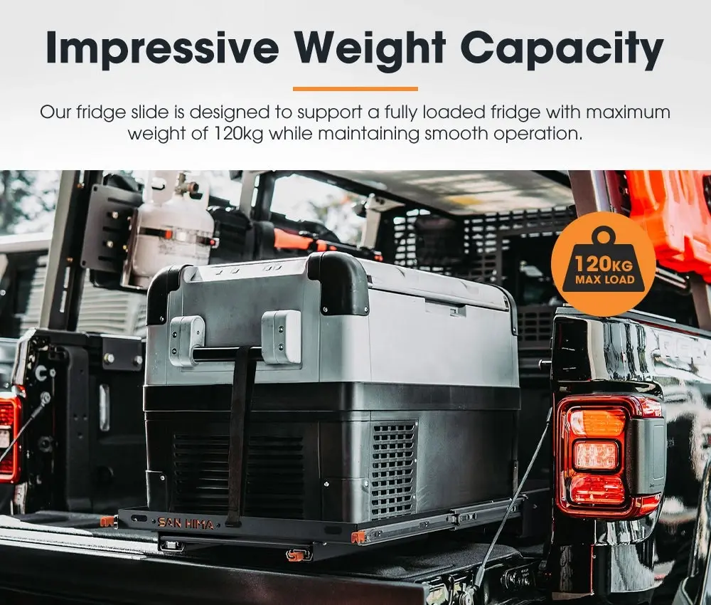San Hima 95L Fridge Slide With Extendable Table Cutting Board 120KG Caravan Part