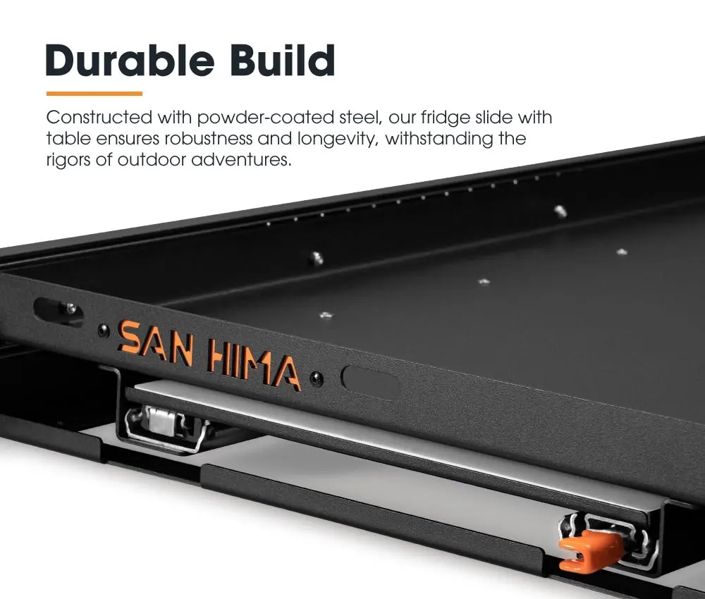 San Hima 95L Fridge Slide With Extendable Table Cutting Board 120KG Caravan Part