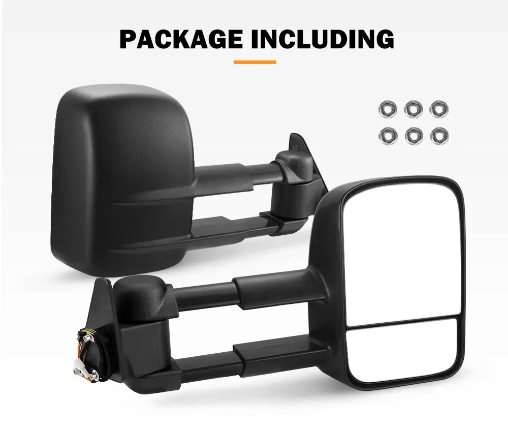 San Hima Pair Extendable Towing Mirrors Fit Toyota Landcruiser 80 1990-1998