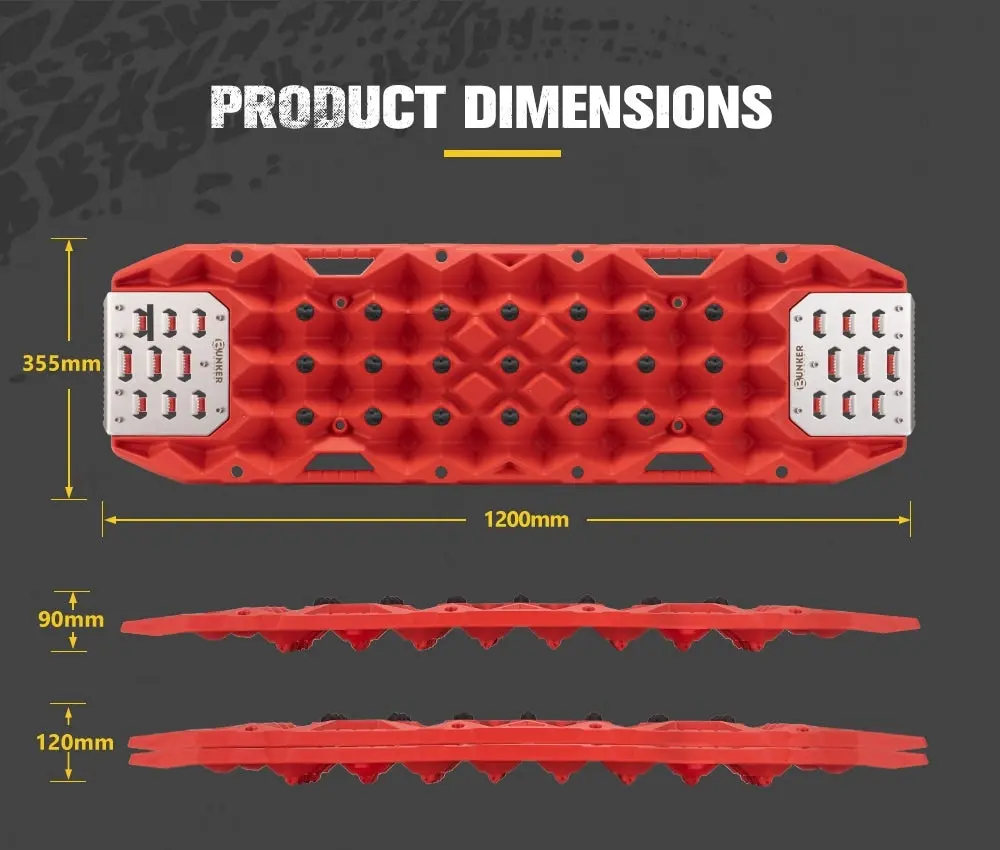 Bunker Indust Pair Recovery Tracks 25T With Steel Traction Plate Snow Sand Mud