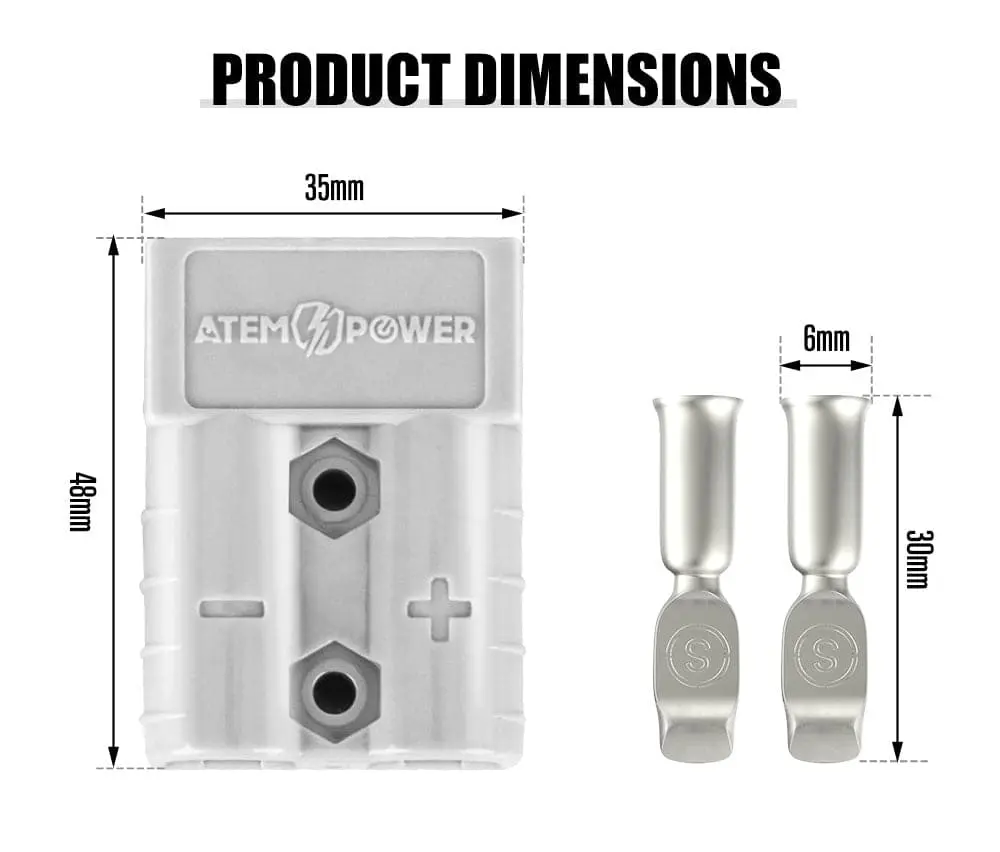 10x 50Amp Anderson Style Plug