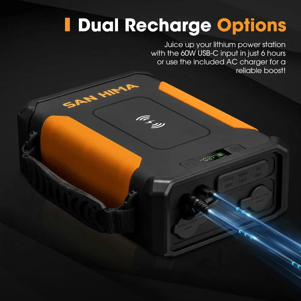 San Hima 24Ah Lithium Portable Power Pack Build-in LED Lights Outdoor Camping