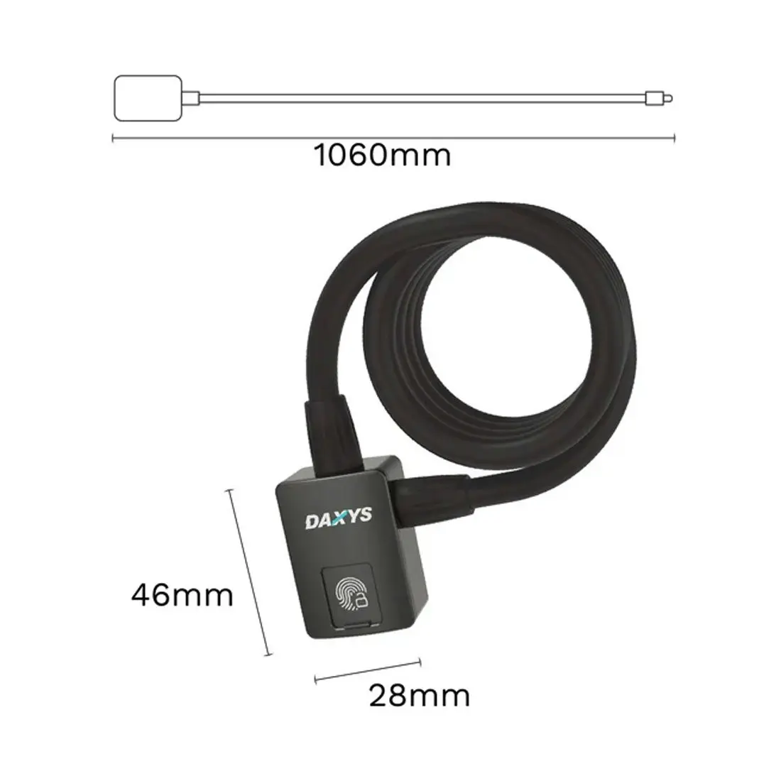 Daxys Fingerprint Cable Lock DXYFRL