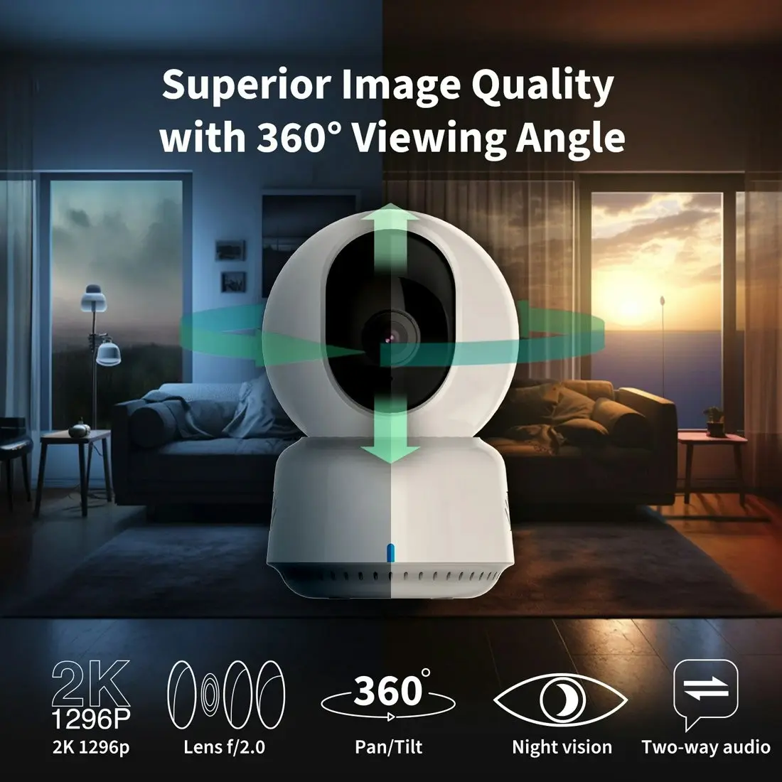 Aqara 2K Pan/Tilt Indoor Camera E1 CH-C01E - White