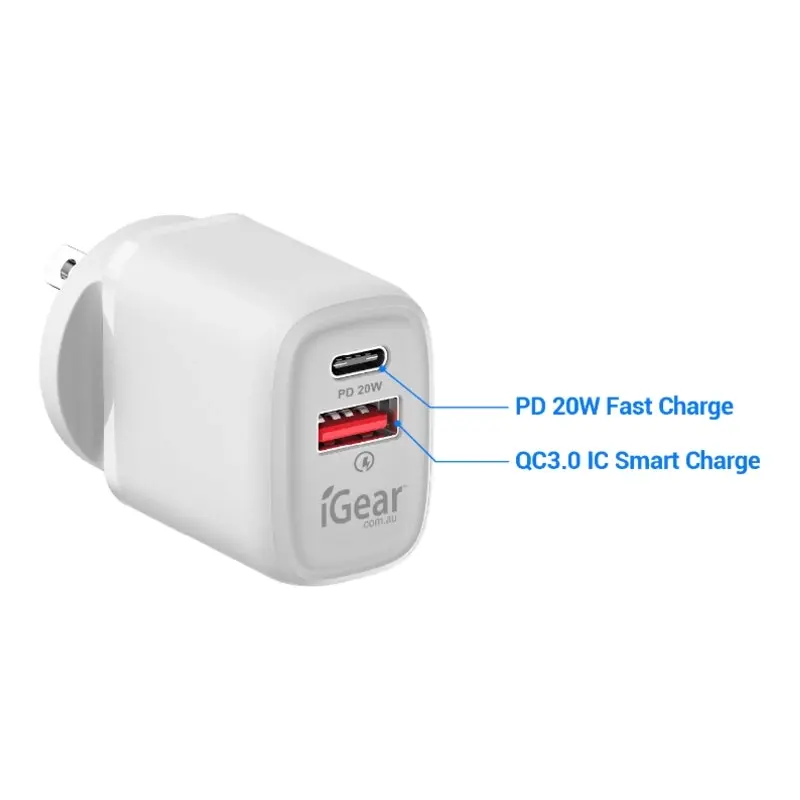 iGear Wall Charger - USB A & C