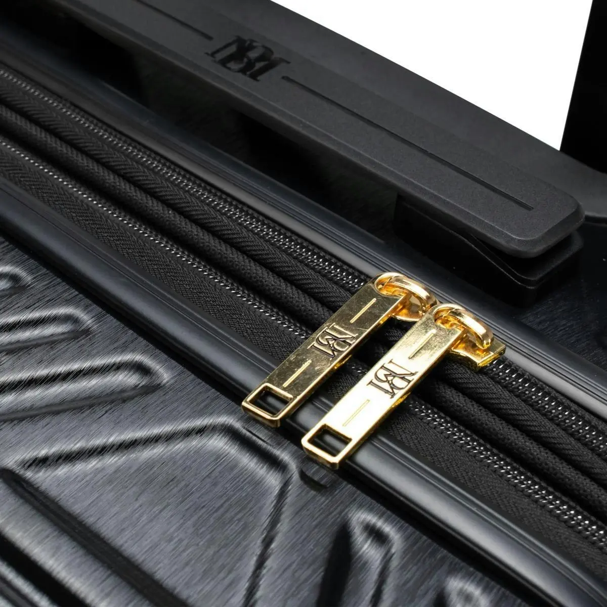 Badgley Mischka Luxury Trolley Luggage Suitcase - Small Black