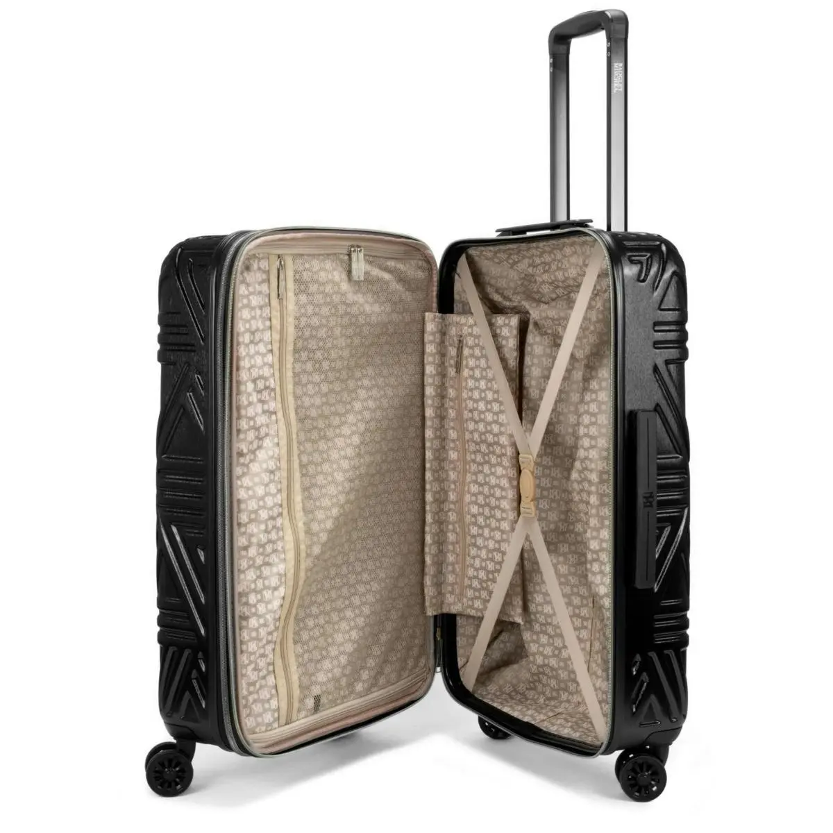 Badgley Mischka Luxury Trolley Luggage Suitcase - Small Black