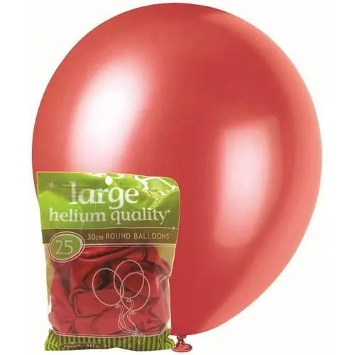 Balloons  - Metallic Cherry Red