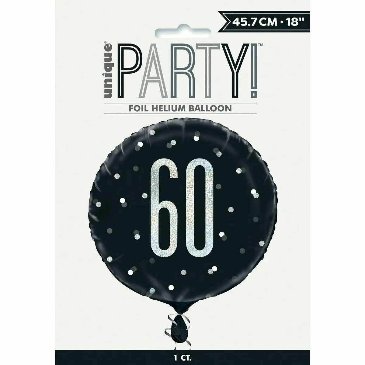 Foil Balloon 60th - Black