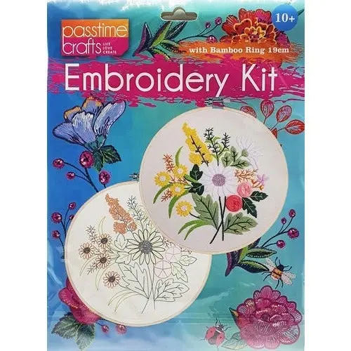 Embroidery Kit with Bamboo Ring