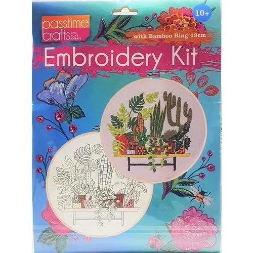 Embroidery Kit with Bamboo Ring