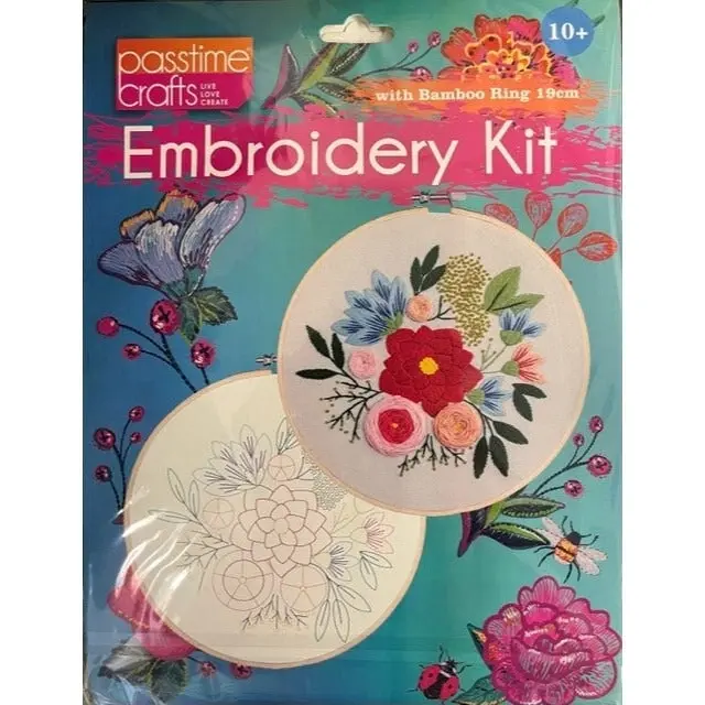 Embroidery Kit with Bamboo Ring