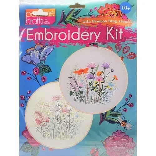 Embroidery Kit with Bamboo Ring