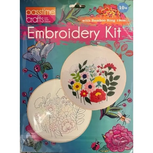 Embroidery Kit with Bamboo Ring