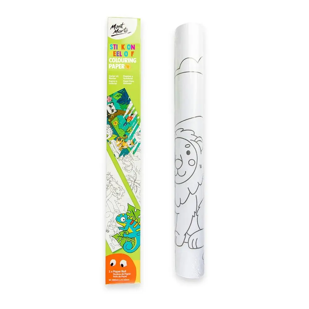 Mont Marte Stick On-Peel Off Colouring Paper Roll