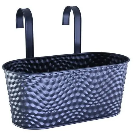 Metal Hanging Planter Tub Textured Finish - ONLINE PRICE ONLY