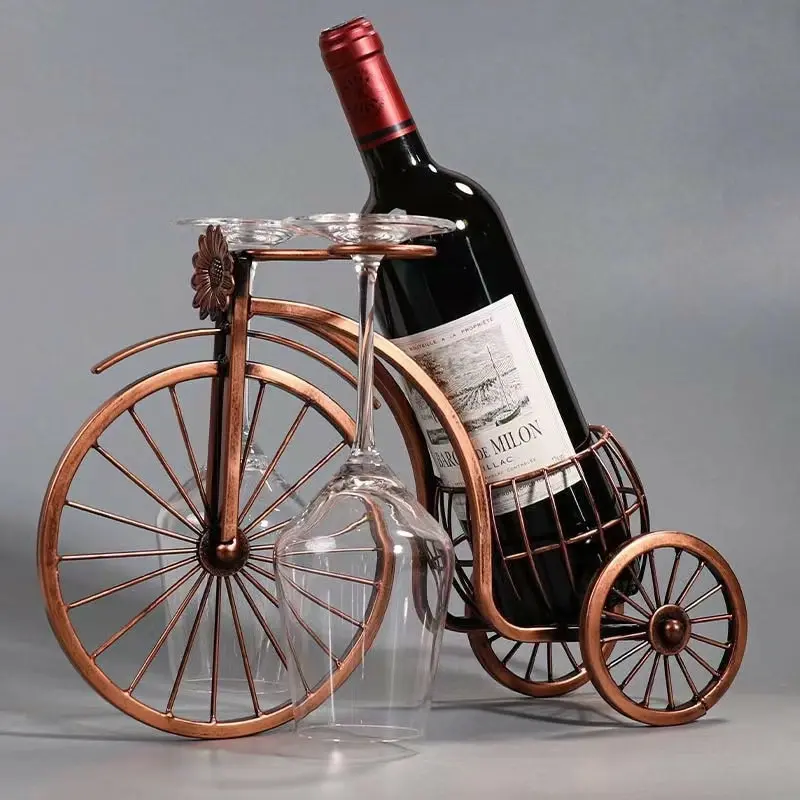 Wine Rack Holder - Metal Retro Bicycle Shape