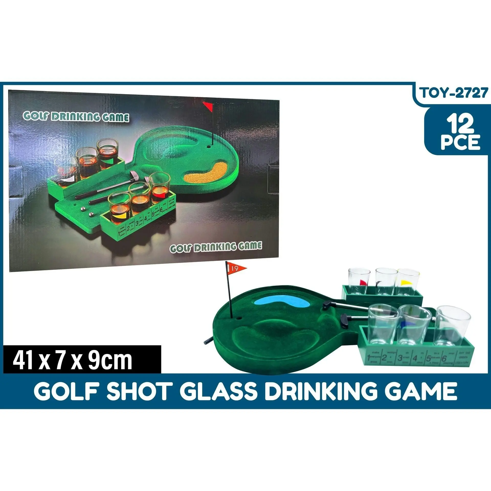 Golf Shot Glass Drinking Game Set