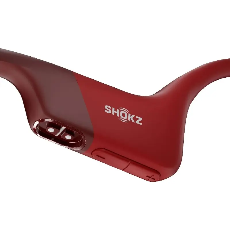 SHOKZ Openrun Bone Conduction Sports Bluetooth Headphones - Red