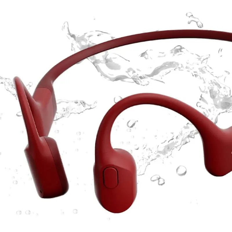 SHOKZ Openrun Bone Conduction Sports Bluetooth Headphones - Red