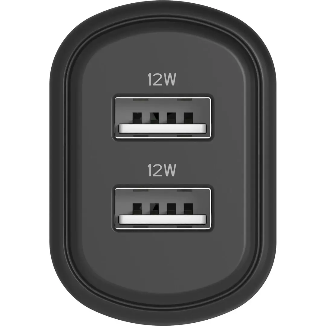 Cygnett Powerplus Dual Port Wall Charger 12w - Black