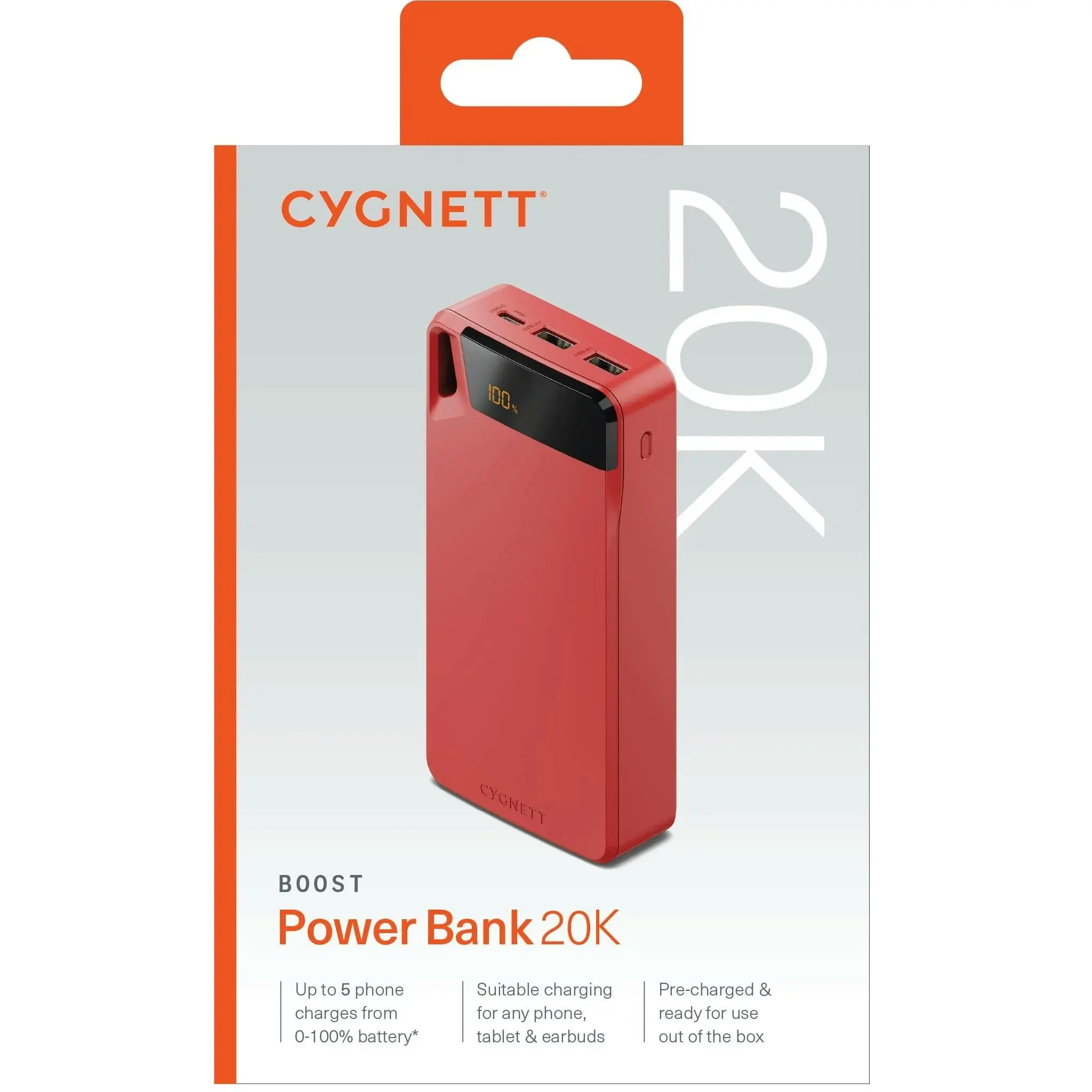 Cygnett Chargeup Boost 4 20000mah Power Bank - Red