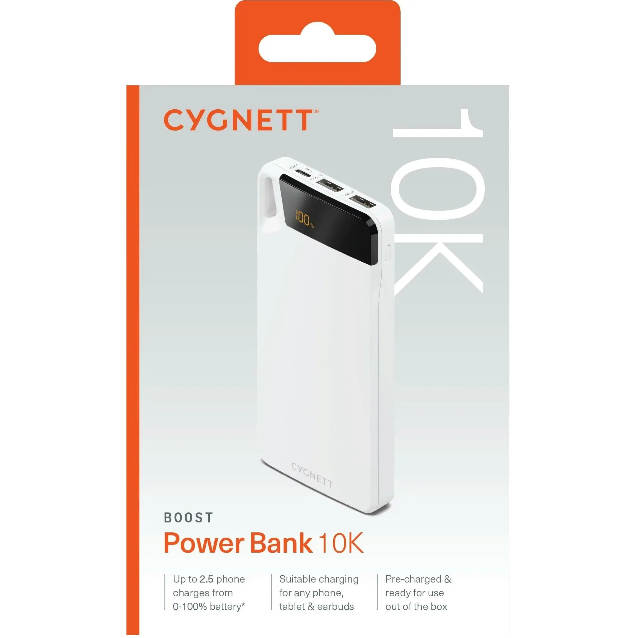 Cygnett Chargeup Boost 4 10000mah Power Bank - White