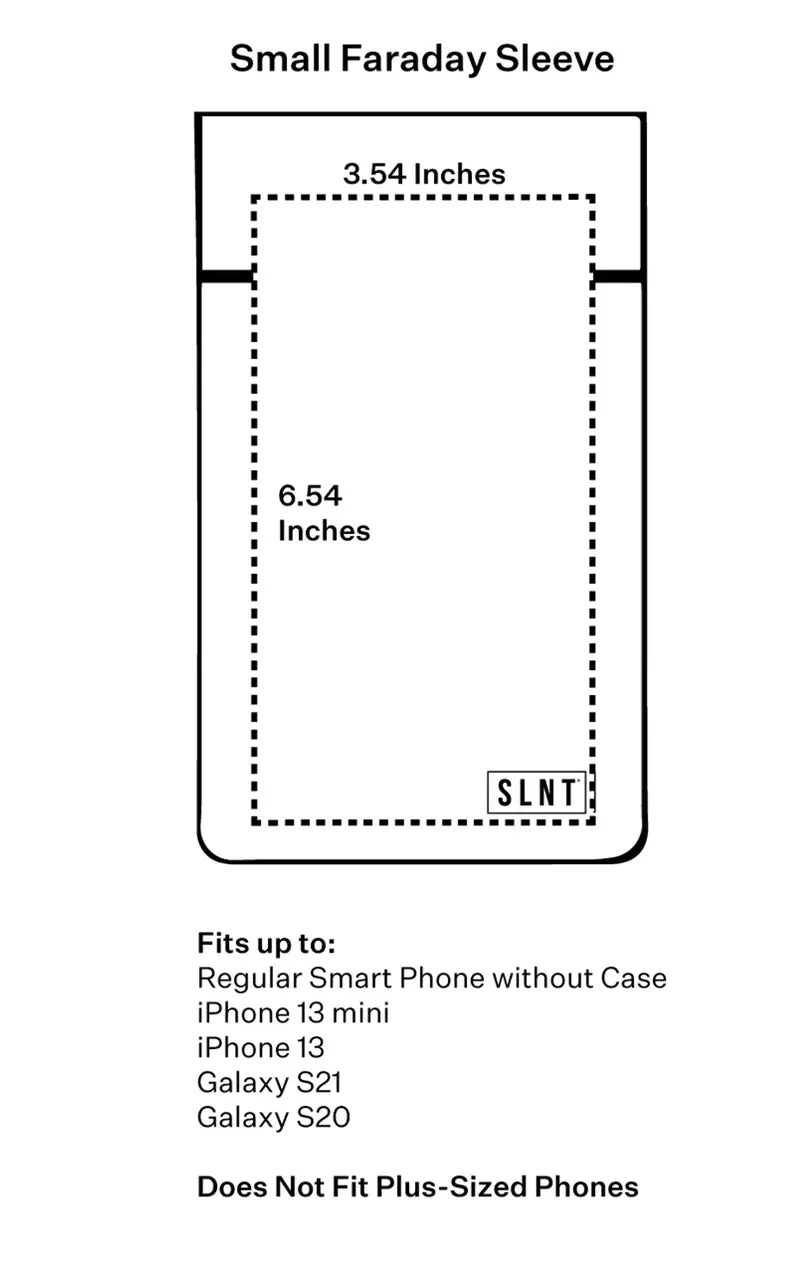 SLNT Faraday Rfid Weatherproof Phone Sleeve - Black