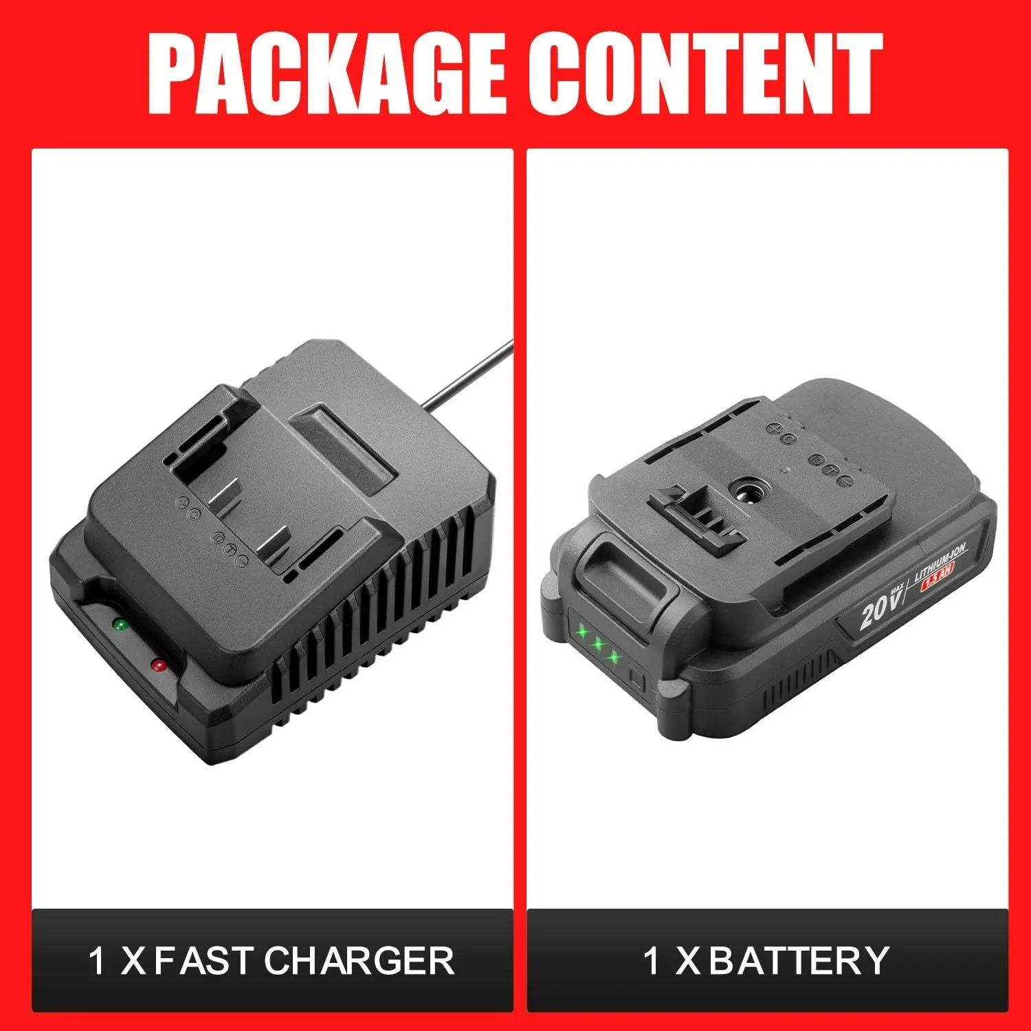 Topex 20V 1.5Ah Battery & Faster Charger Kit