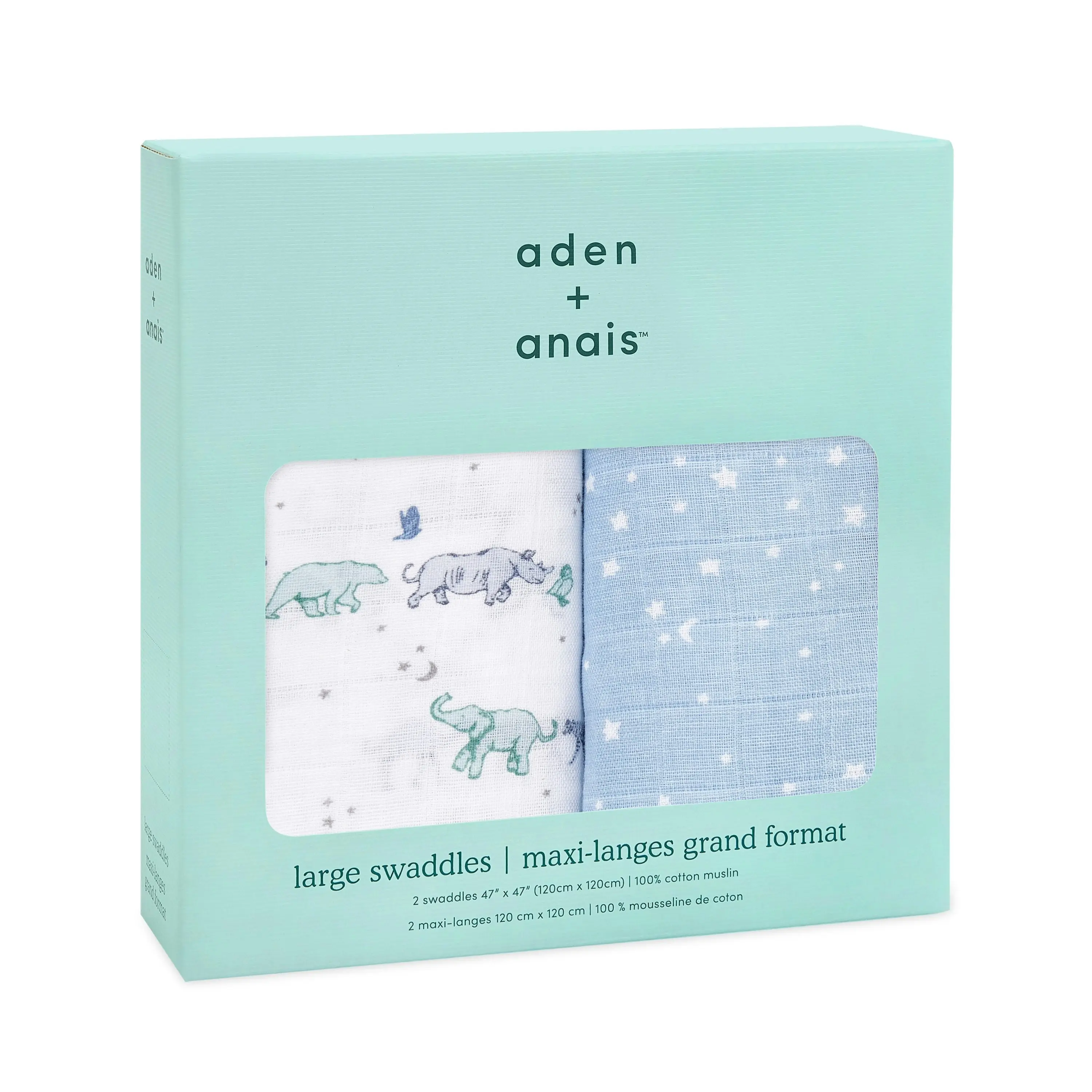 Aden + Anais rising star classic 2pk swaddles