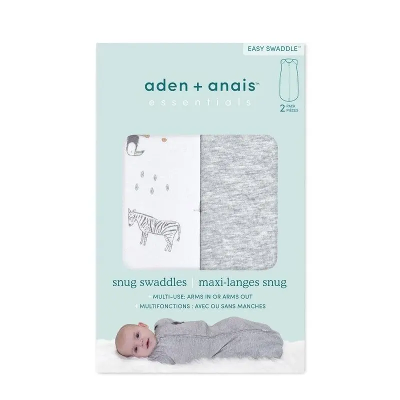 Essentials Savannah Spots Newborn Snug Swaddle 0-3 months 2pk