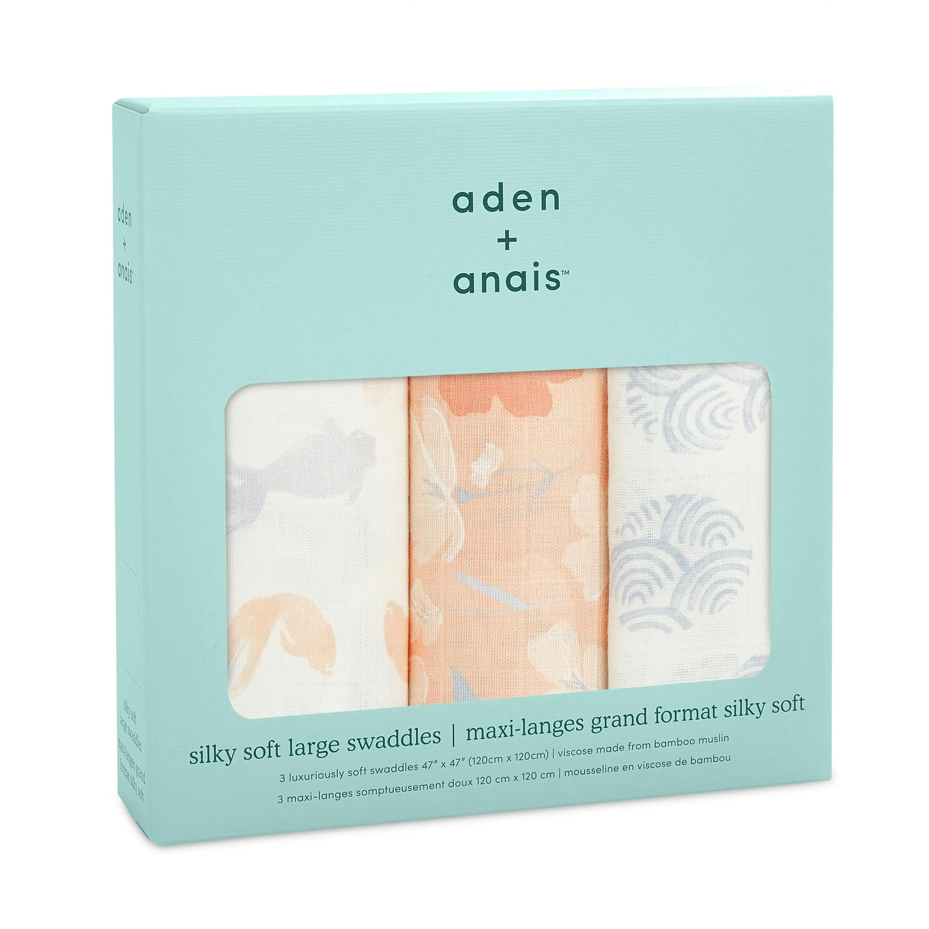 Aden + Anais Koi Pond 3-Pack Silky Soft Swaddles