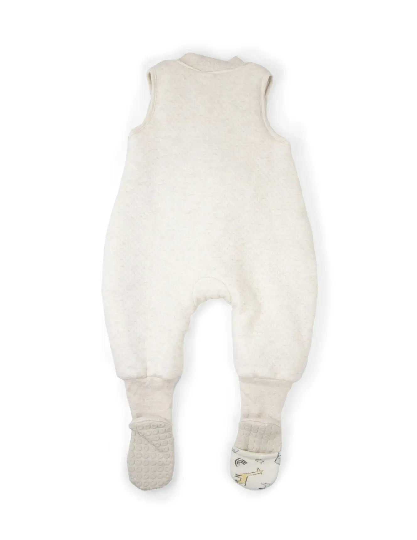 babystudio warmies cotton sleeveless with legs 2.5 TOG - oatmeal/rumble jungle