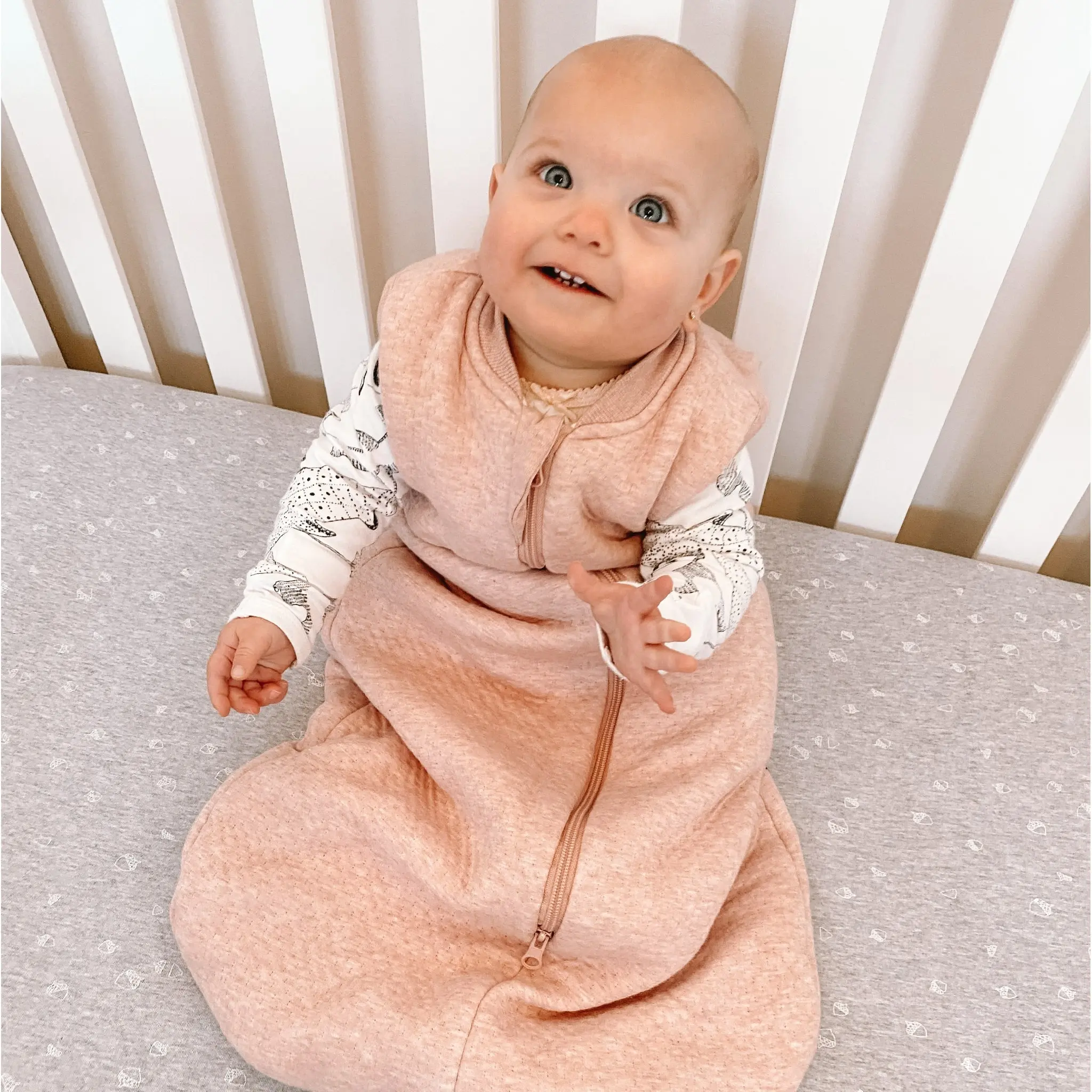 babystudio Sleeping Bag cotton no arms 2.5 TOG Dusty Pink - all sizes