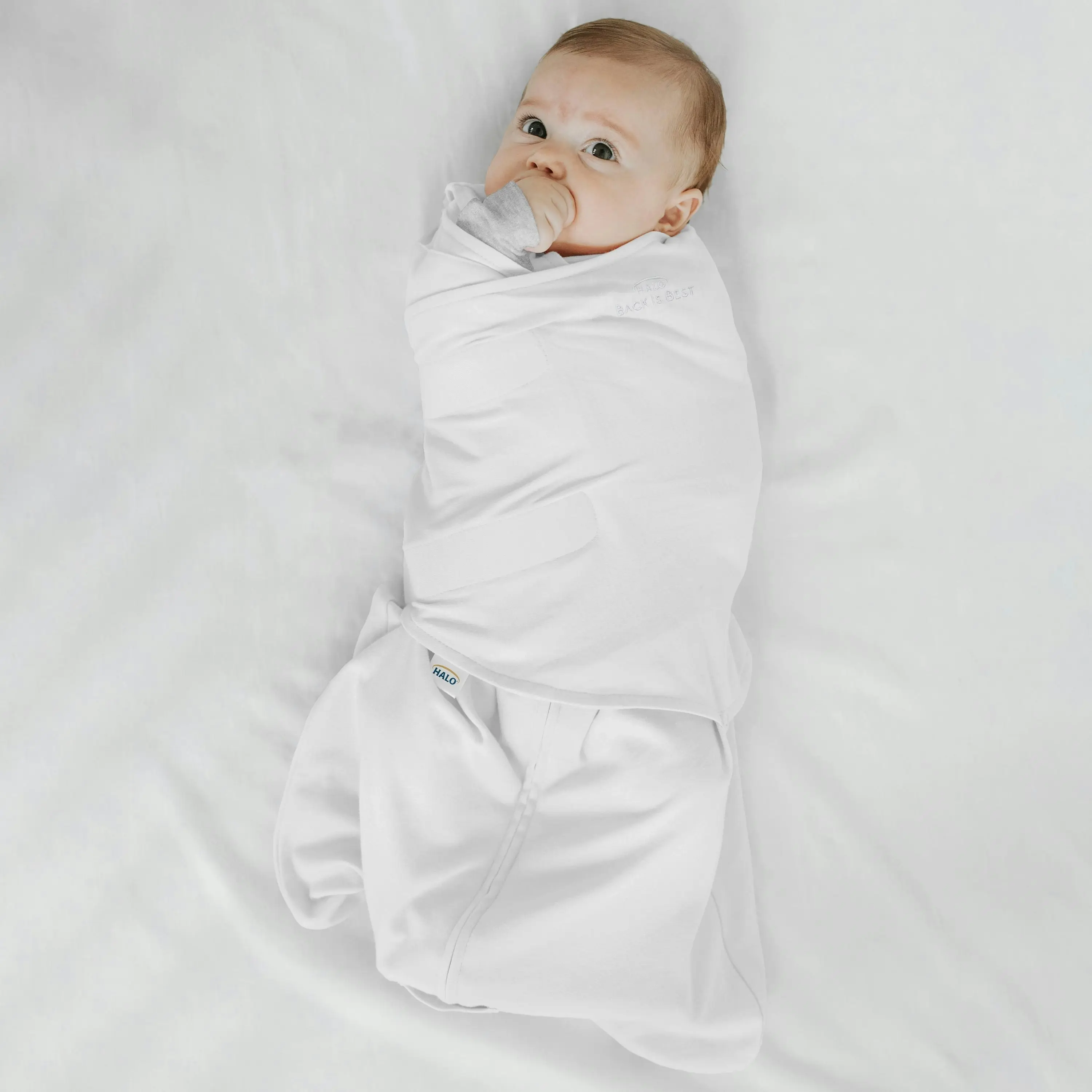 HALO® SleepSack® Swaddle (3-6M) 1.5 TOG - White