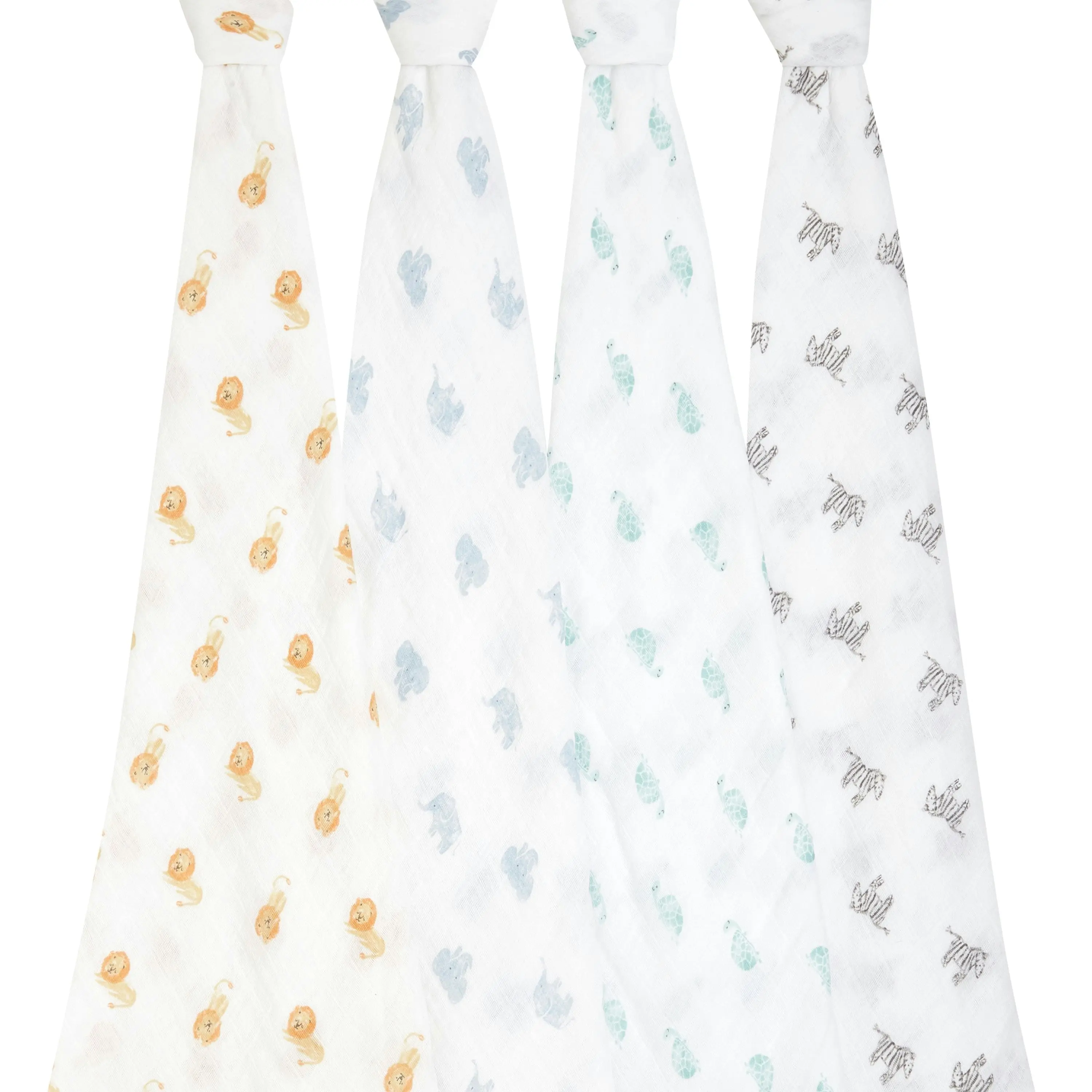 Aden + Anais animal kingdom ORGANIC 4-pack swaddles